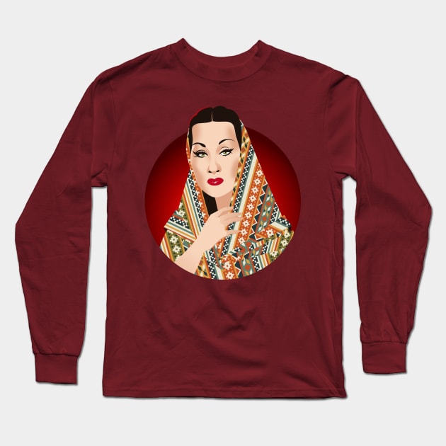 The Incan Princess Long Sleeve T-Shirt by AlejandroMogolloArt